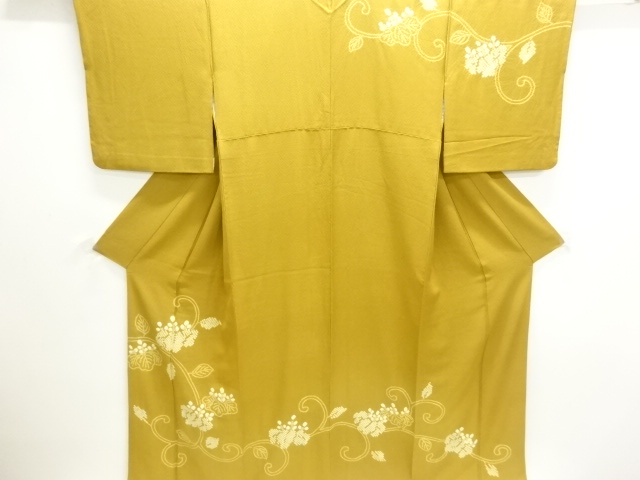 JAPANESE KIMONO / HOMONGI / SHIBORI / PAULOWNIA ARABESQUE